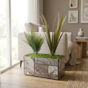 Jardinière rectangulaire en céramique.Dimensions 55/42/20 cm poids 6 kg